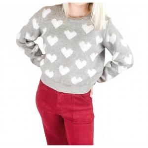 NEW ALLIE ROSE heart sweater in grey